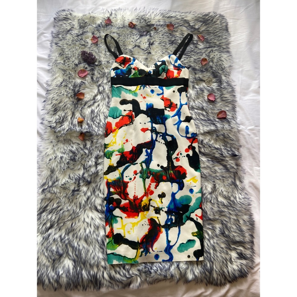 milly midi watercolor dress